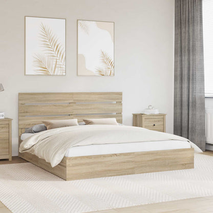 Storage Bed with Drawer Sonoma Oak 180 x 200 cm Engineered Wood