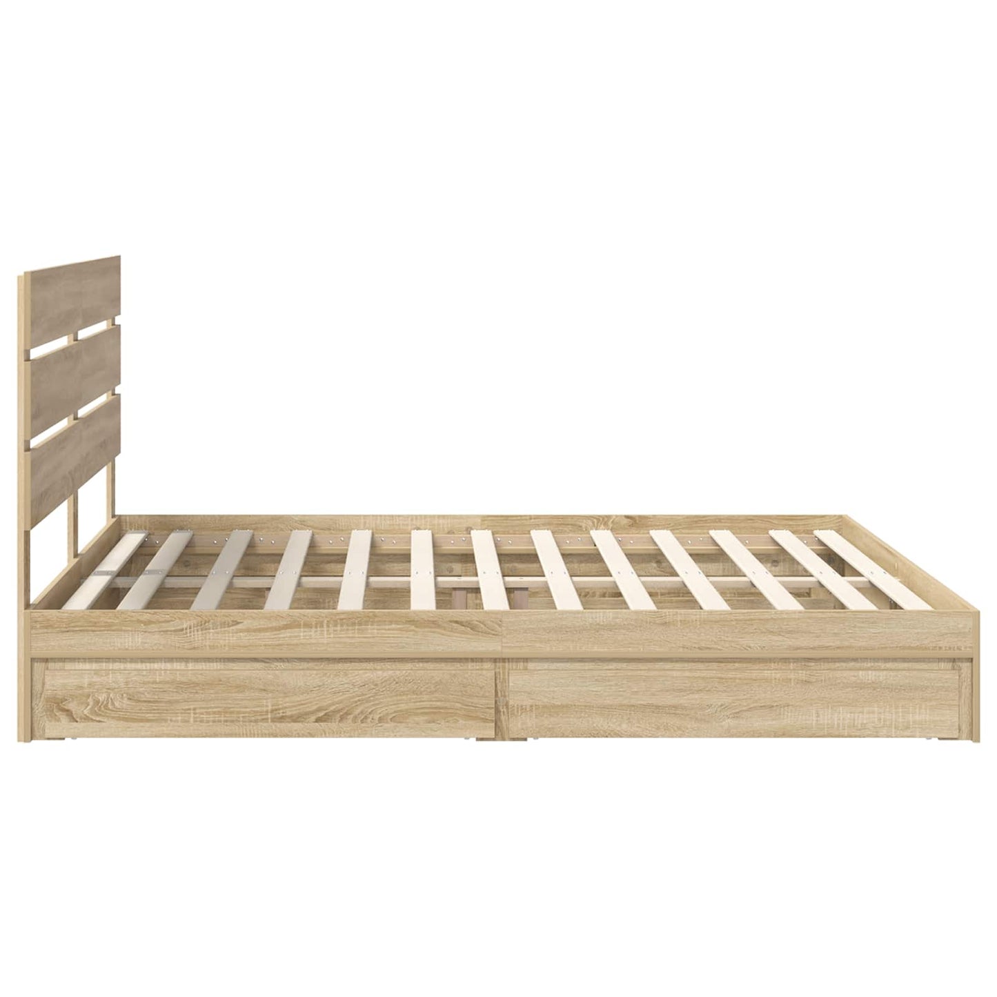 Storage Bed with Drawer Sonoma Oak 180 x 200 cm Engineered Wood