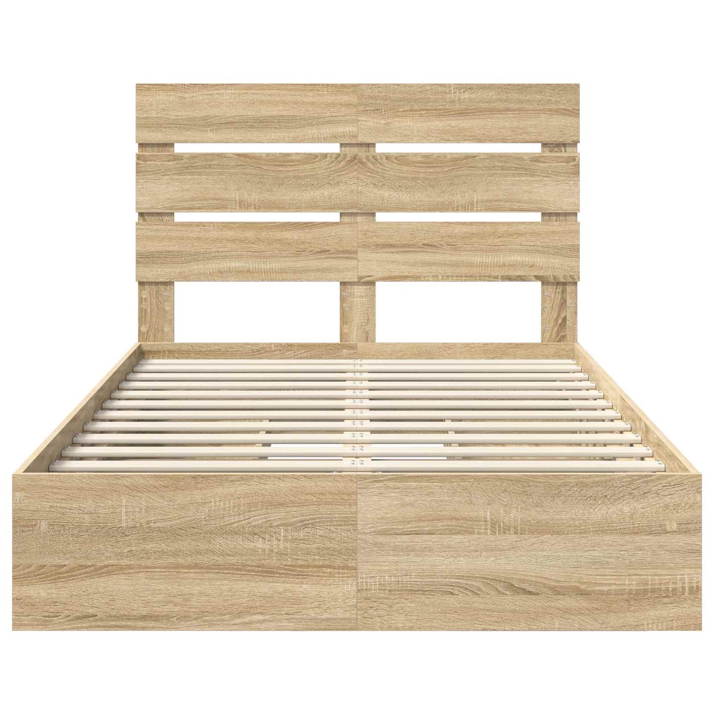 Storage Bed with Drawer Sonoma Oak 135 x 190 cm Engineered Wood