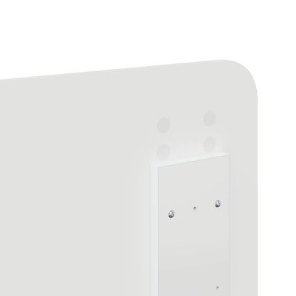 Bed Frame with Headboard White 200 x 200 cm Solid Pine Wood