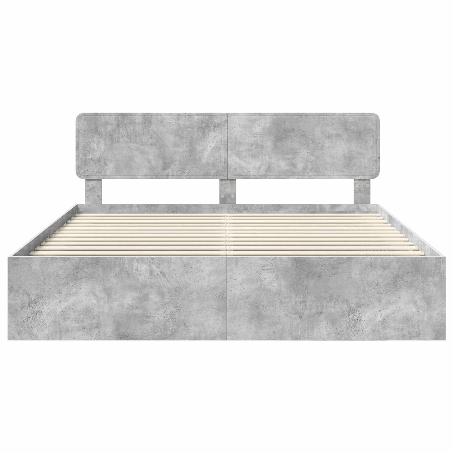 Bed Frame with Headboard Concerte 200 x 200 cm Solid Pine Wood