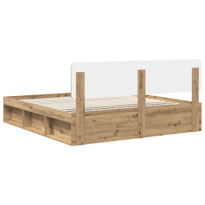 Bed Frame Artisian Oak 180 x 200 cm Solid Pine Wood