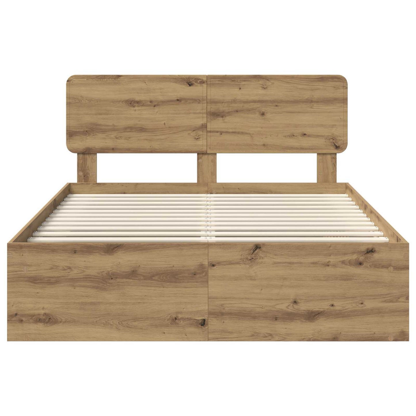 Bed Frame Artisian Oak 160 x 200 cm Solid Pine Wood