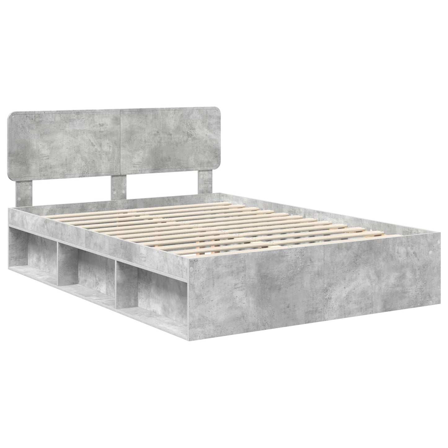 Bed Frame Concerte Grey 150 x 200 cm Solid Pine Wood