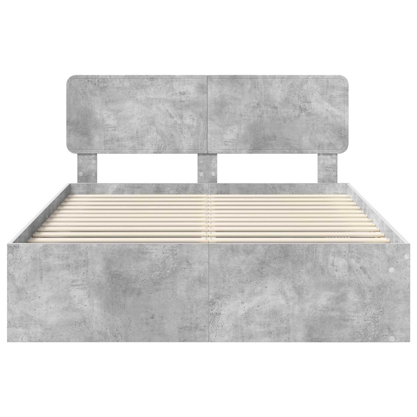 Bed Frame with Headboard Concerte 140 x 190 cm Solid Pine Wood