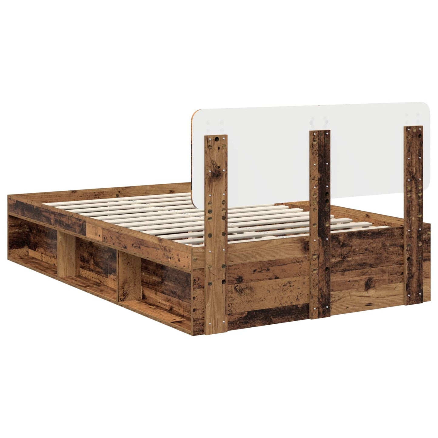 Bed Frame with Headboard Old Wood 120 x 200 cm Solid Pine Wood