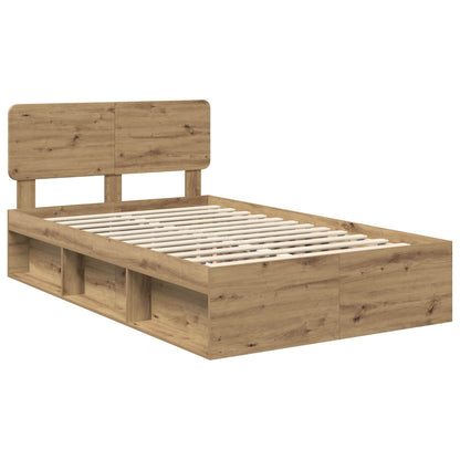 Bed Frame Artisian Oak 120 x 200 cm Solid Pine Wood