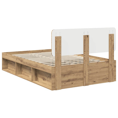 Bed Frame Artisian Oak 120 x 200 cm Solid Pine Wood