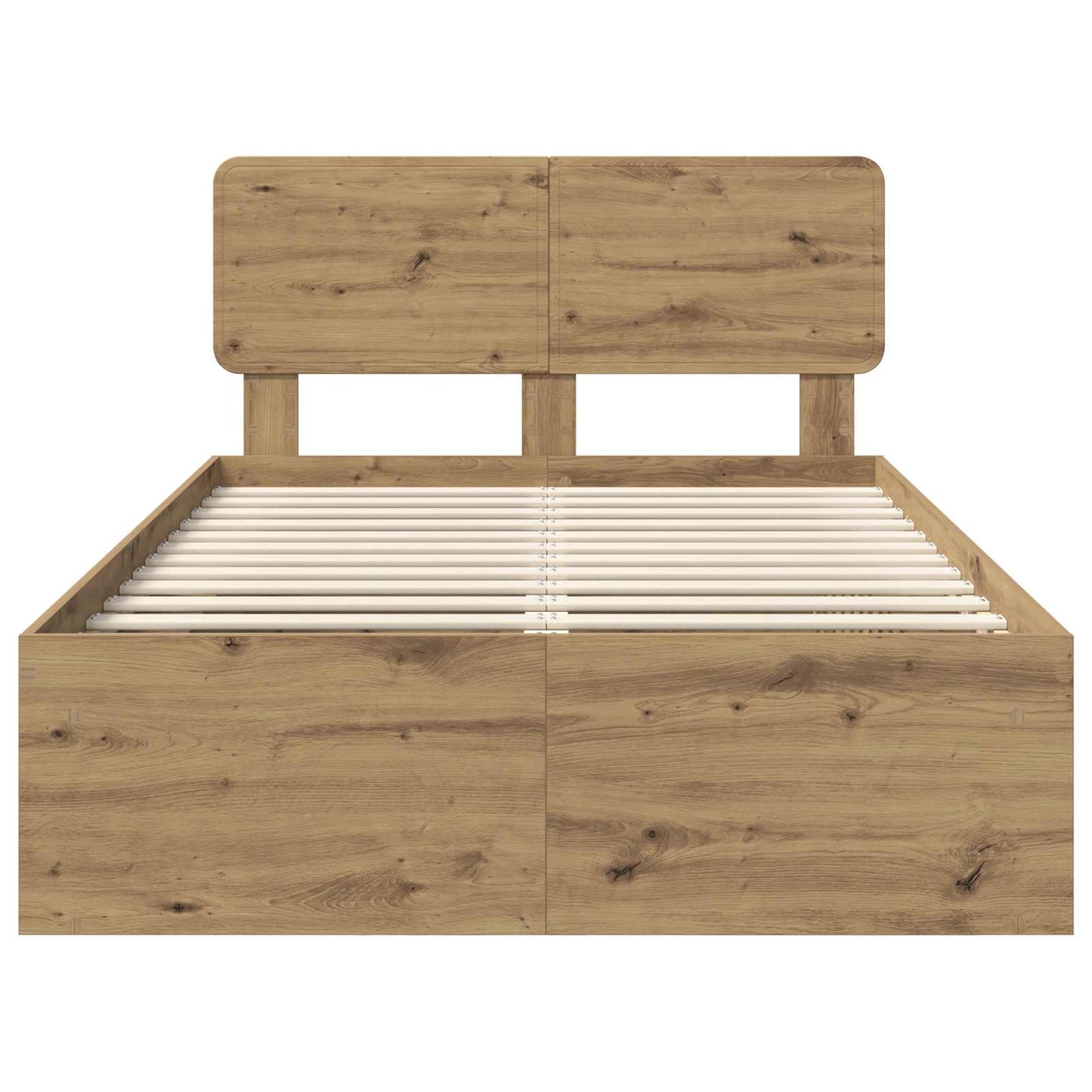 Bed Frame Artisian Oak 120 x 200 cm Solid Pine Wood