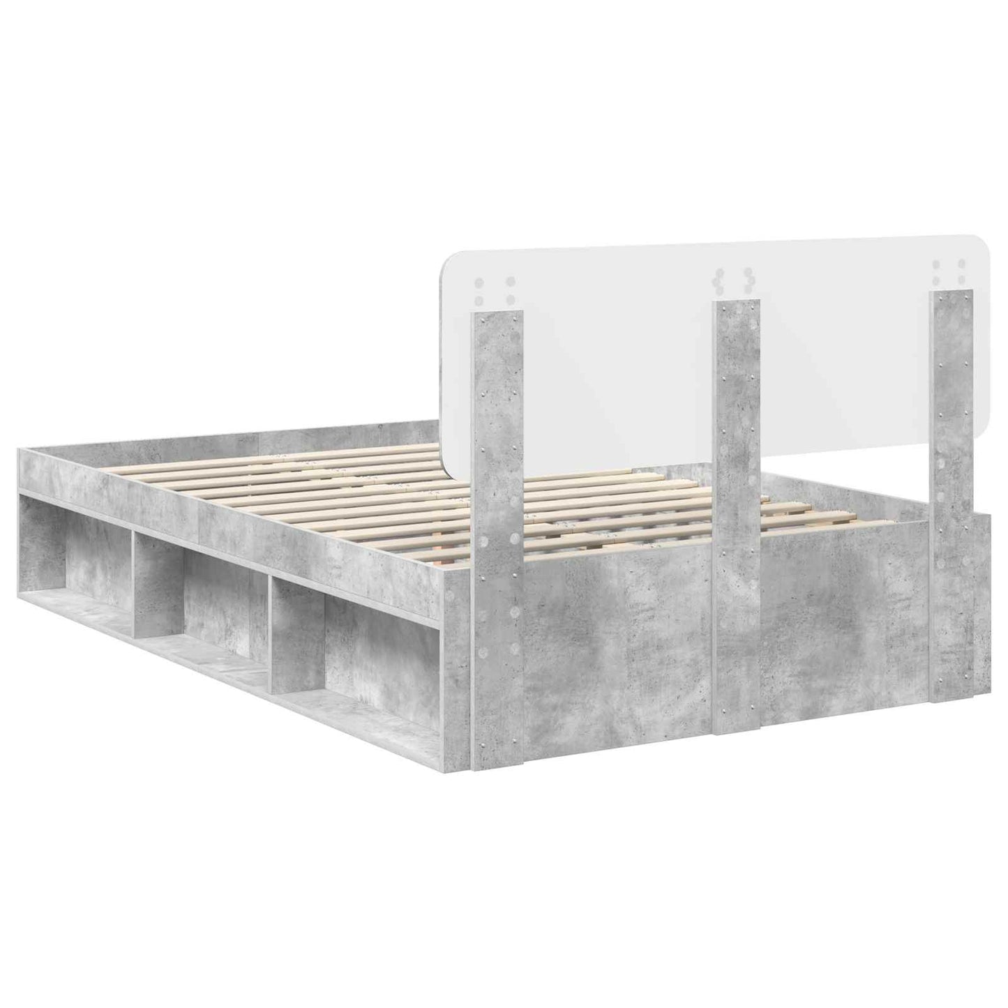 Bed Frame with Headboard Concerte 120 x 190 cm Solid Pine Wood