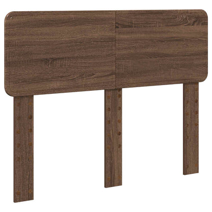 Bed Frame with Headboard Brown Oak 120 x 190 cm Solid Pine Wood