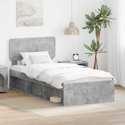 Bed Frame Concerte Grey 100 x 200 cm Solid Pine Wood