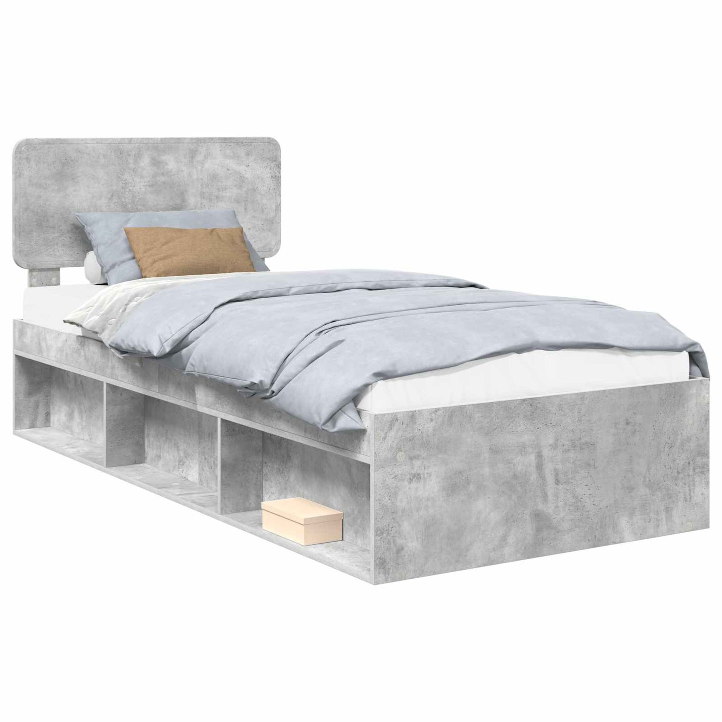 Bed Frame Concerte Grey 75 x 190 cm Solid Pine Wood