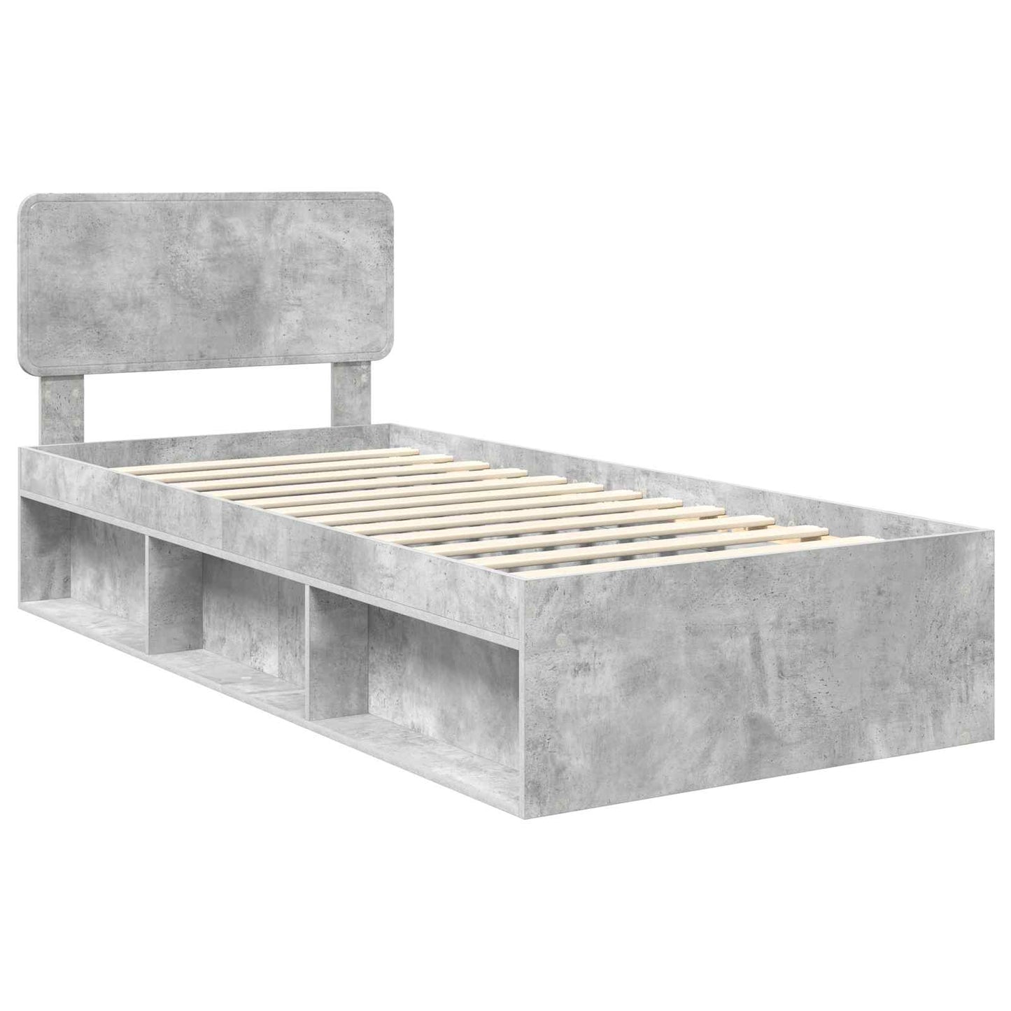 Bed Frame Concerte Grey 75 x 190 cm Solid Pine Wood