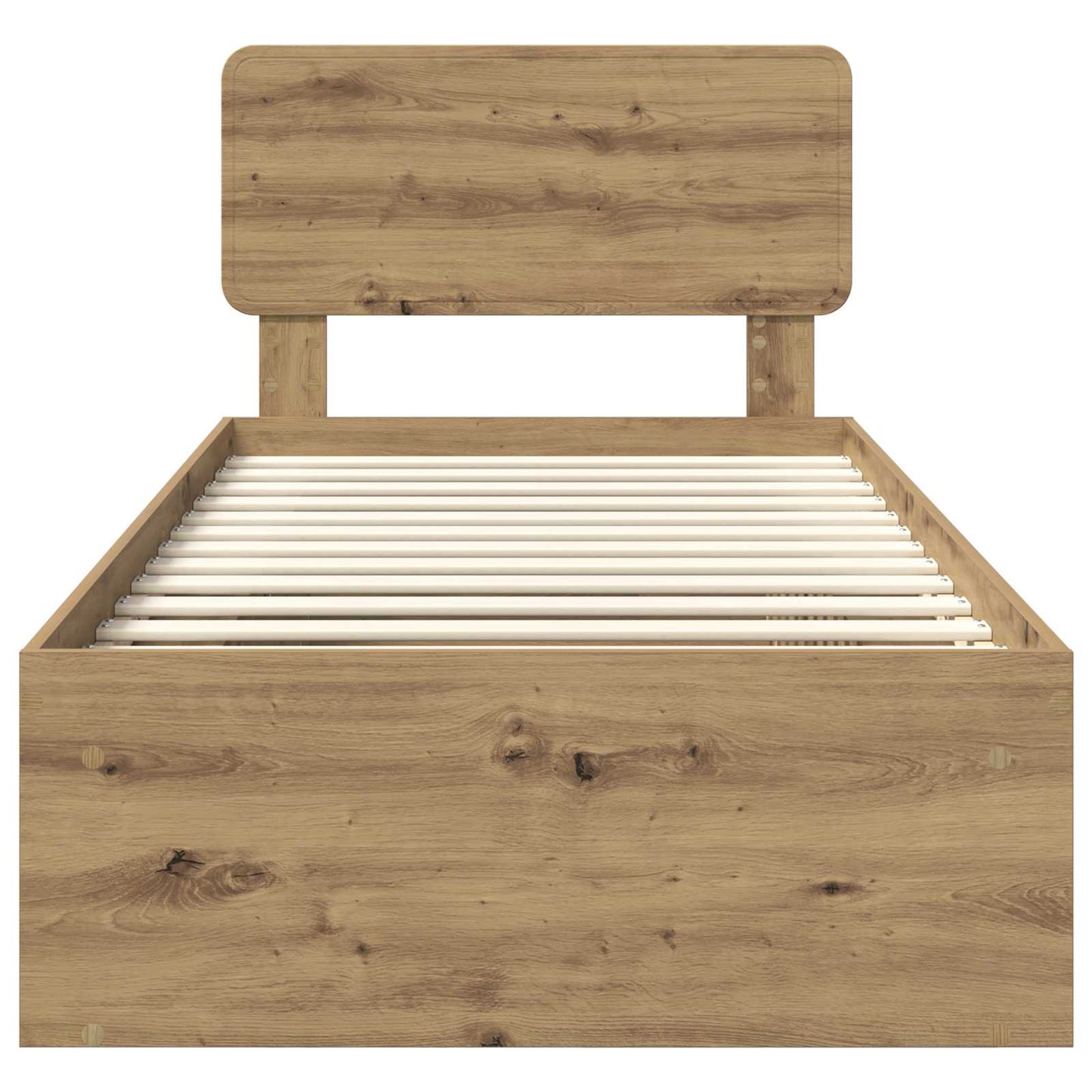 Bed Frame Artisian Oak 75 x 190 cm Solid Pine Wood