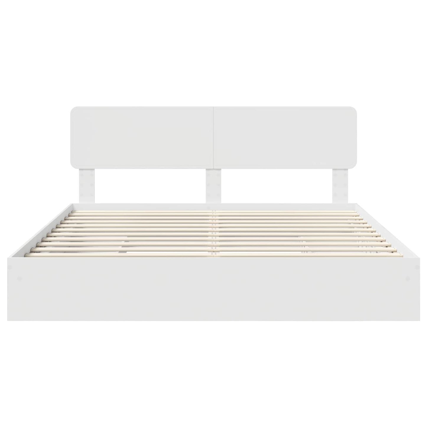 Storage Bed with Headboard White 180 x 200 cm Engineered Wood