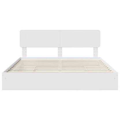Storage Bed with Headboard White 180 x 200 cm Engineered Wood