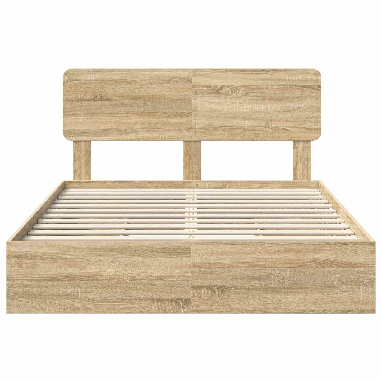 Storage Bed with Drawer Sonoma Oak 140 x 190 cm Engineered Wood