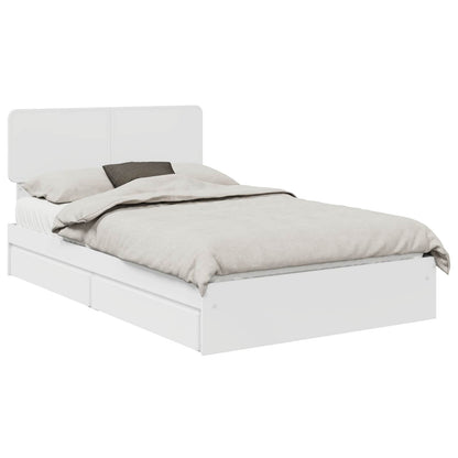 Storage Bed with Headboard White 120 x 200 cm Engineered Wood