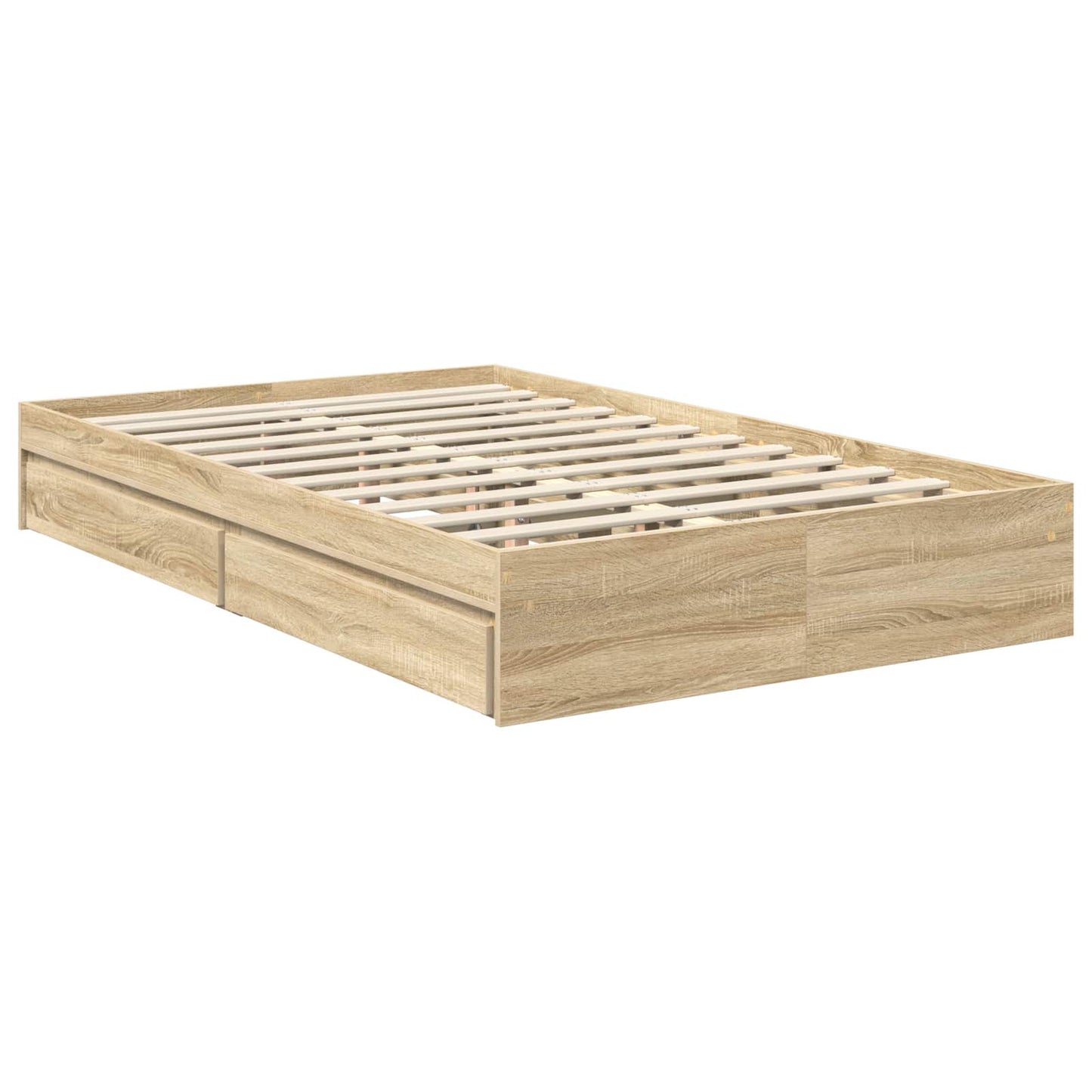 Storage Bed with Drawer Sonoma Oak 120 x 200 cm Engineered Wood