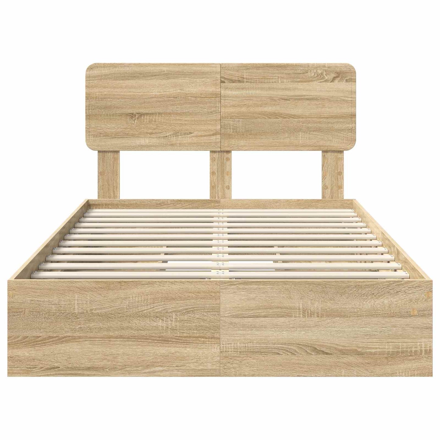 Storage Bed with Drawer Sonoma Oak 120 x 200 cm Engineered Wood