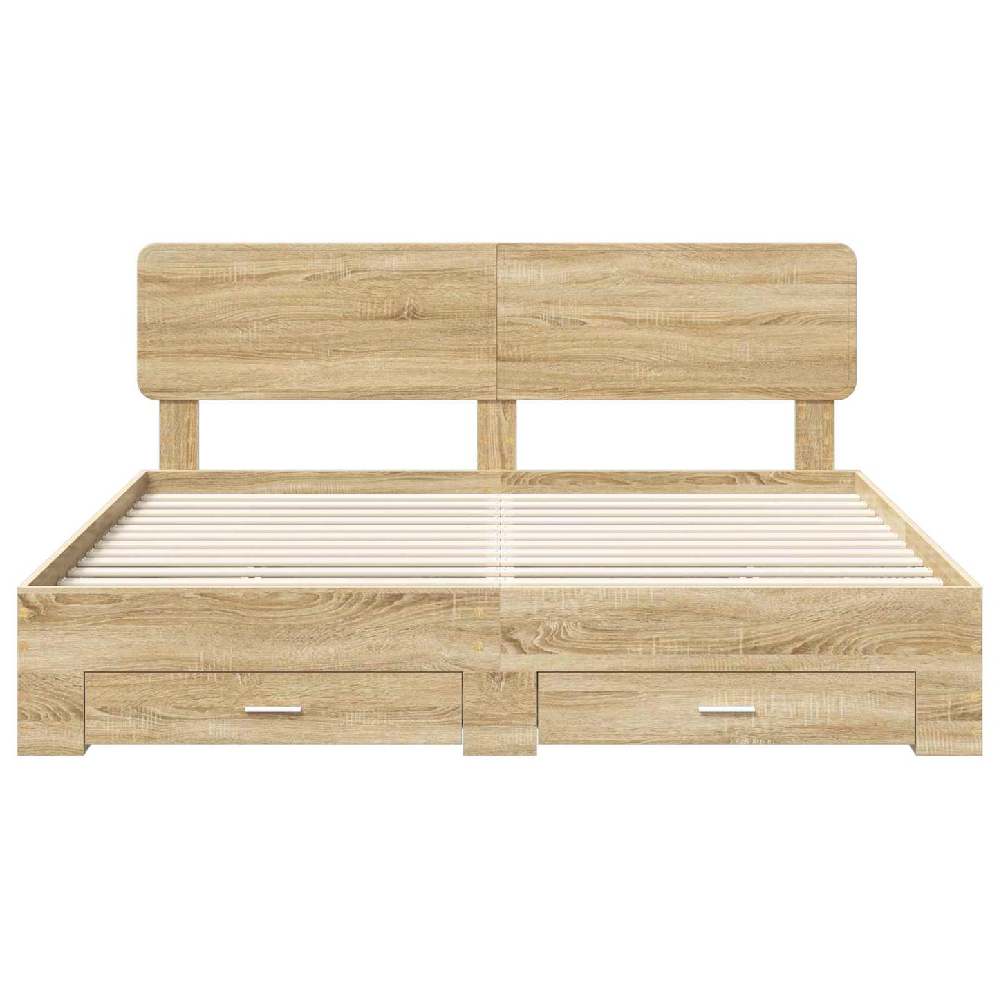 Bed Frame with Drawer Sonoma Oak 200 x 200 cm Engineered Wood