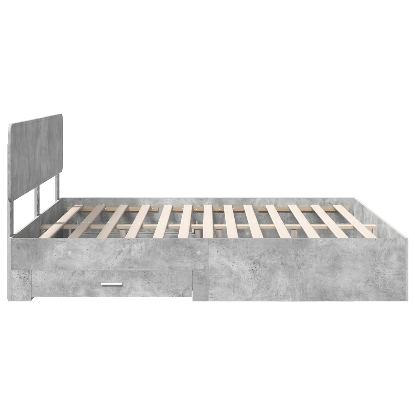 Bed Frame Concrete Grey 180 x 200 cm Engineered Wood