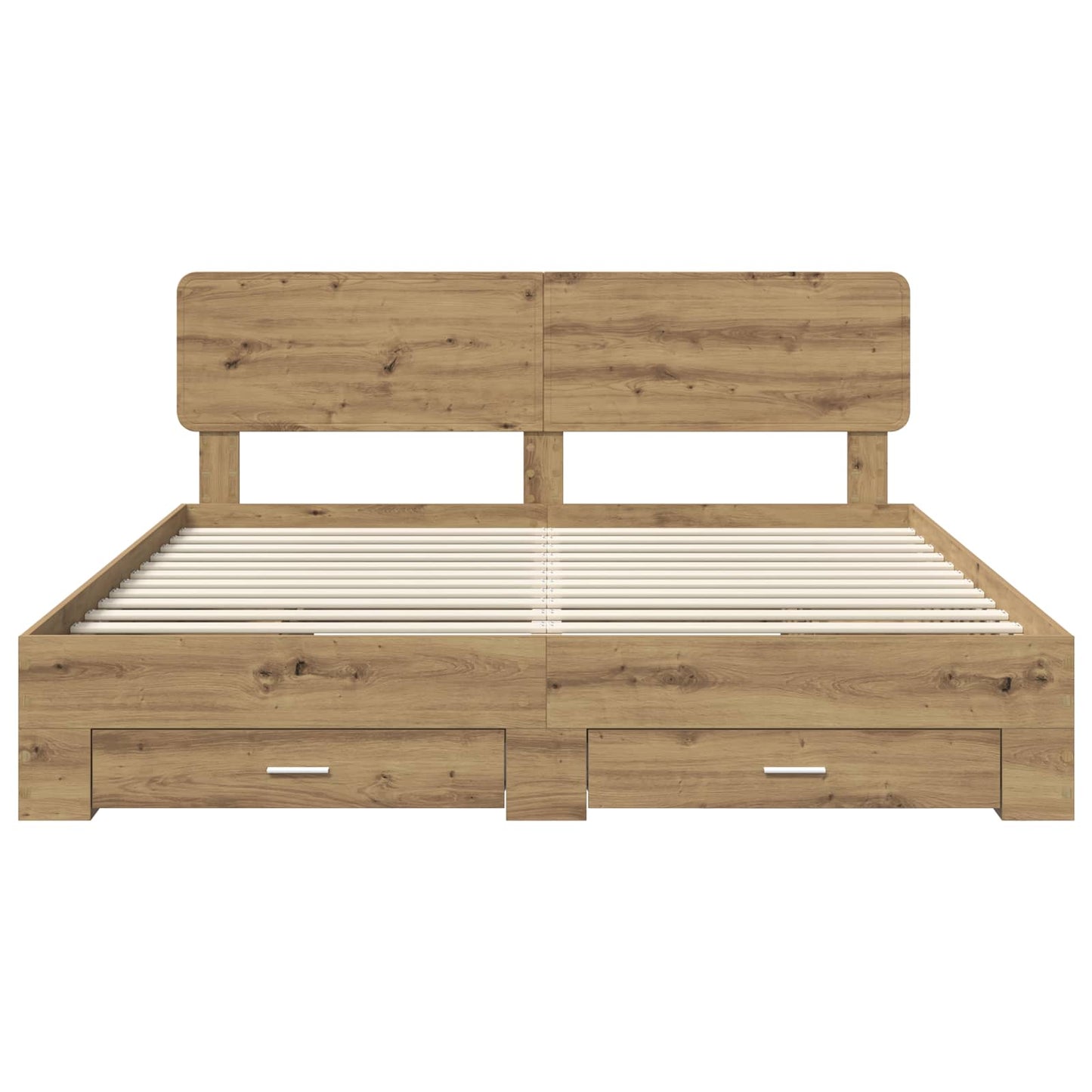 Bed Frame with Drawer Artisan Oak 180 x 200 cm Engineered Wood