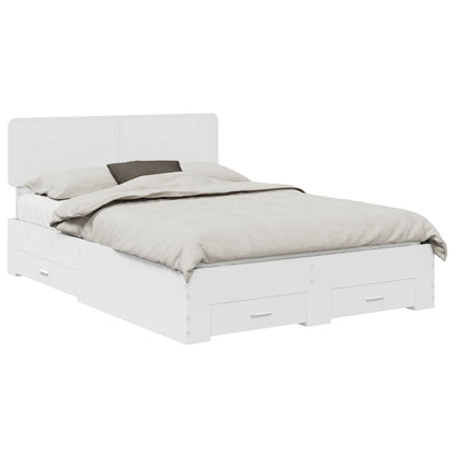 Bed Frame with Headboard White 160 x 200 cm Engineered Wood