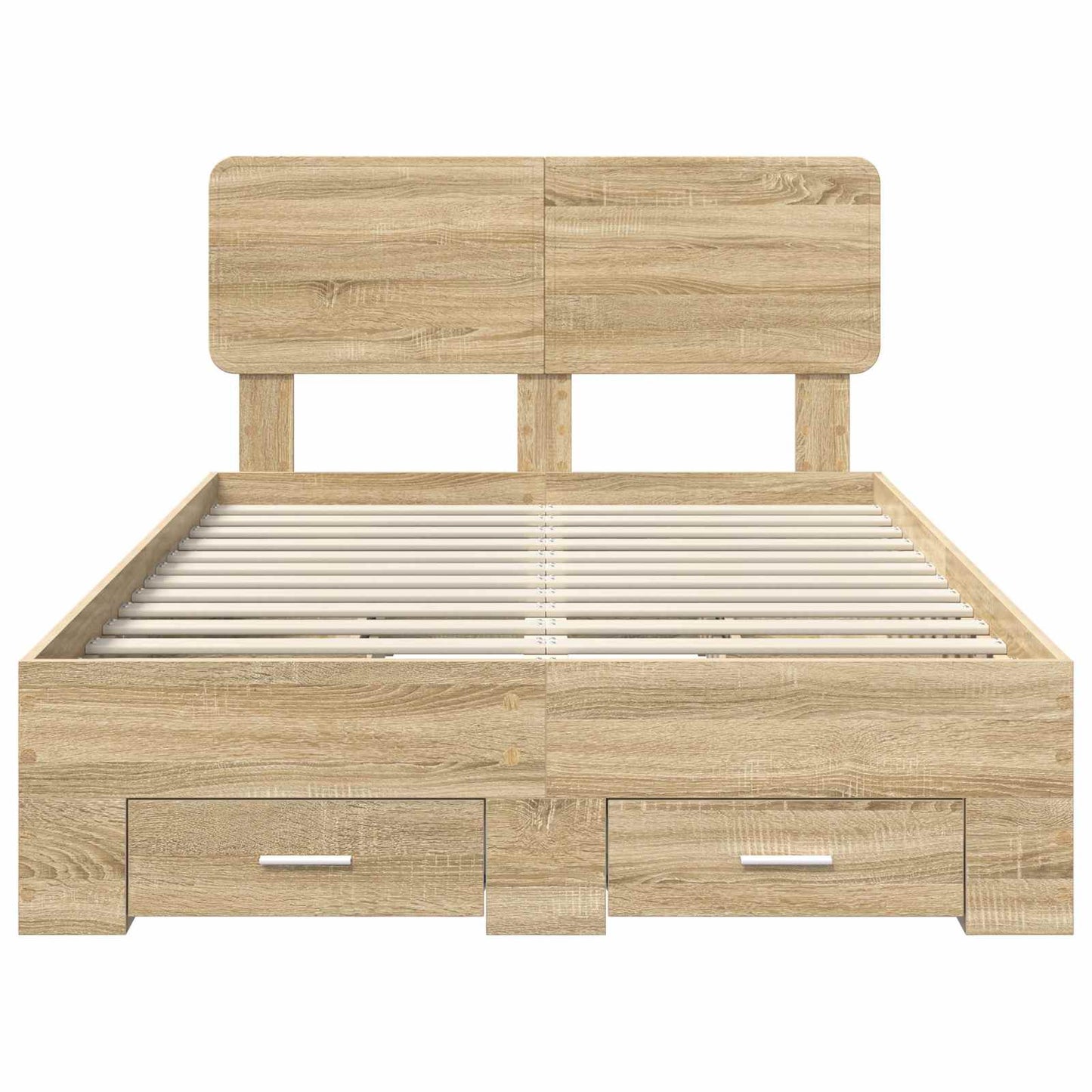 Bed Frame with Drawer Sonoma Oak 120 x 200 cm Engineered Wood