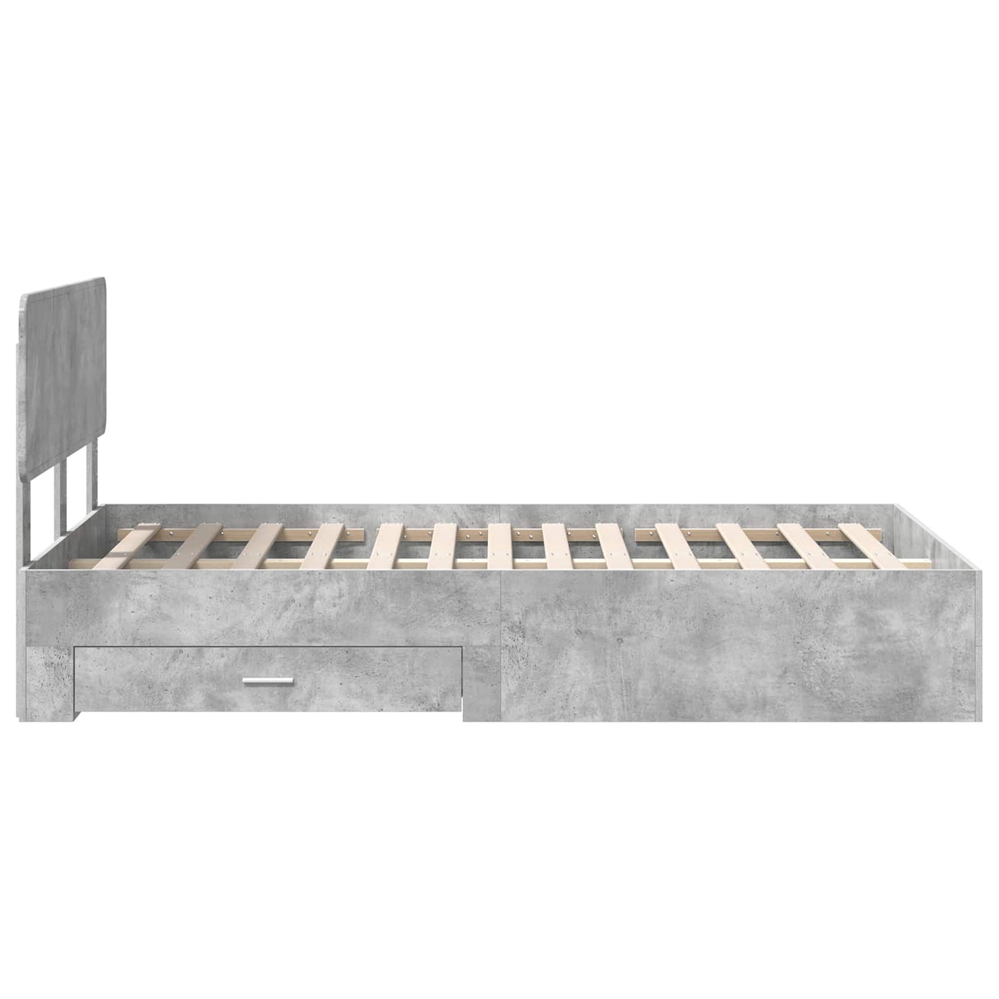 Bed Frame Concrete Grey 120 x 200 cm Engineered Wood
