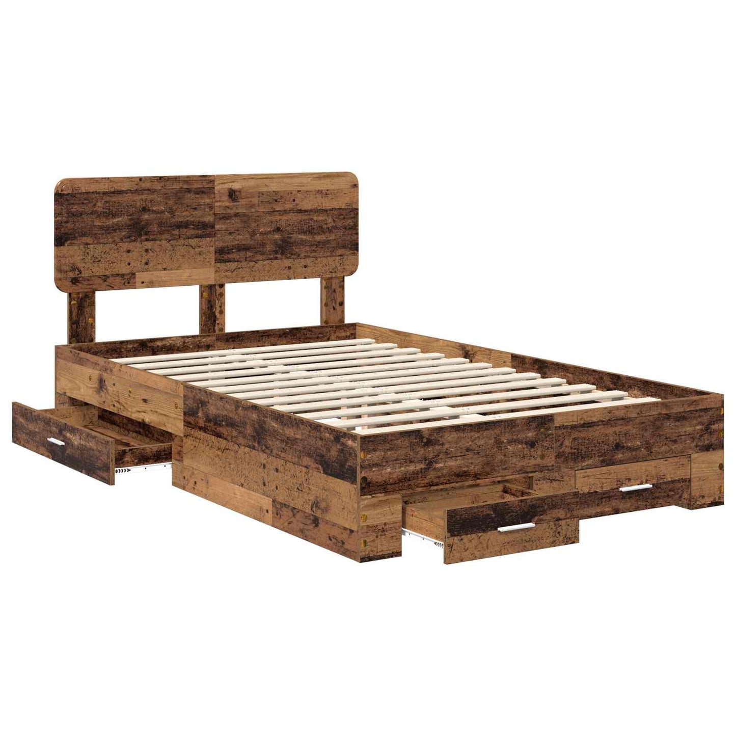 Bed Frame with Headboard Old Wood 120 x 200 cm Engineered Wood