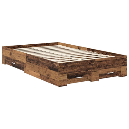 Bed Frame with Headboard Old Wood 120 x 200 cm Engineered Wood