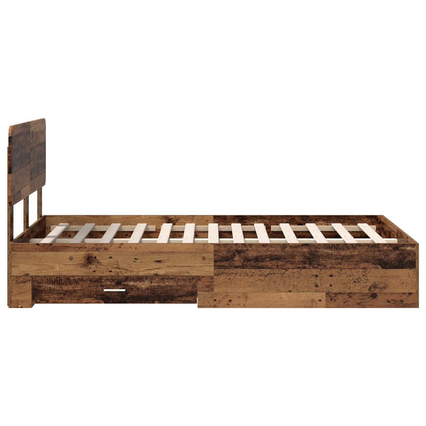 Bed Frame with Headboard Old Wood 120 x 190 cm Engineered Wood