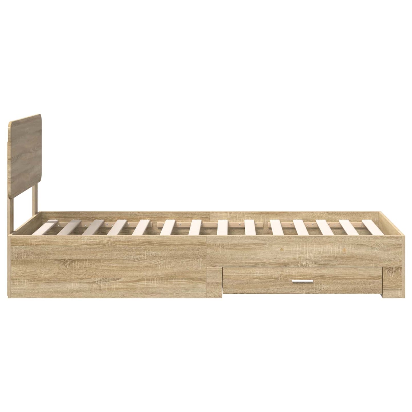 Bed Frame with Headboard Sonoma Oak 90 x 200 cm Engineered Wood