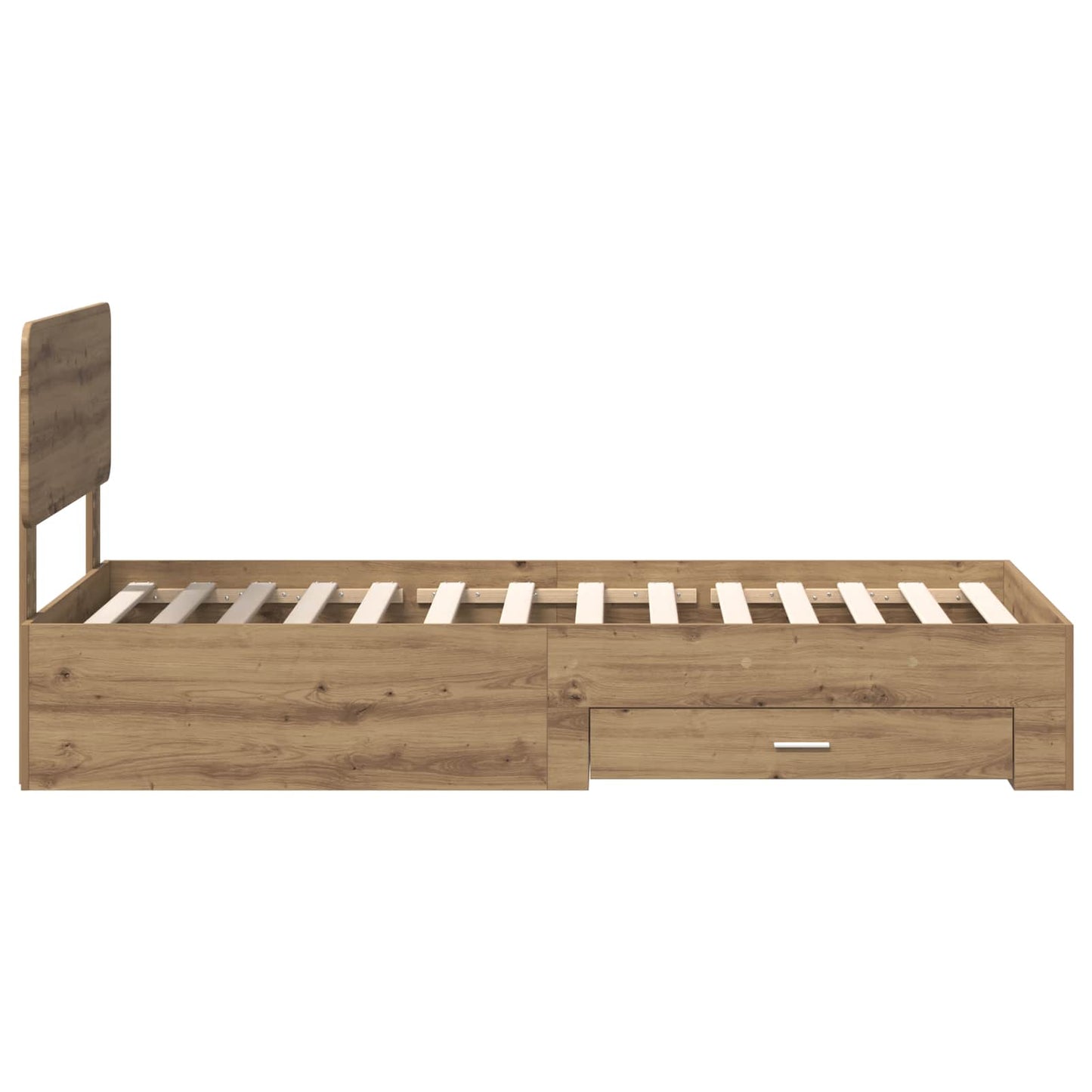 Bed Frame with Drawer Artisan Oak 90 x 190 cm Engineered Wood