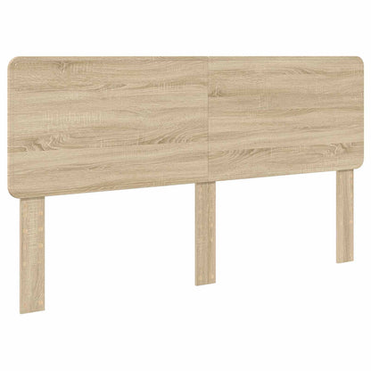 Bed Frame with Headboard Sonoma 200 x 200 cm Solid Pine Wood