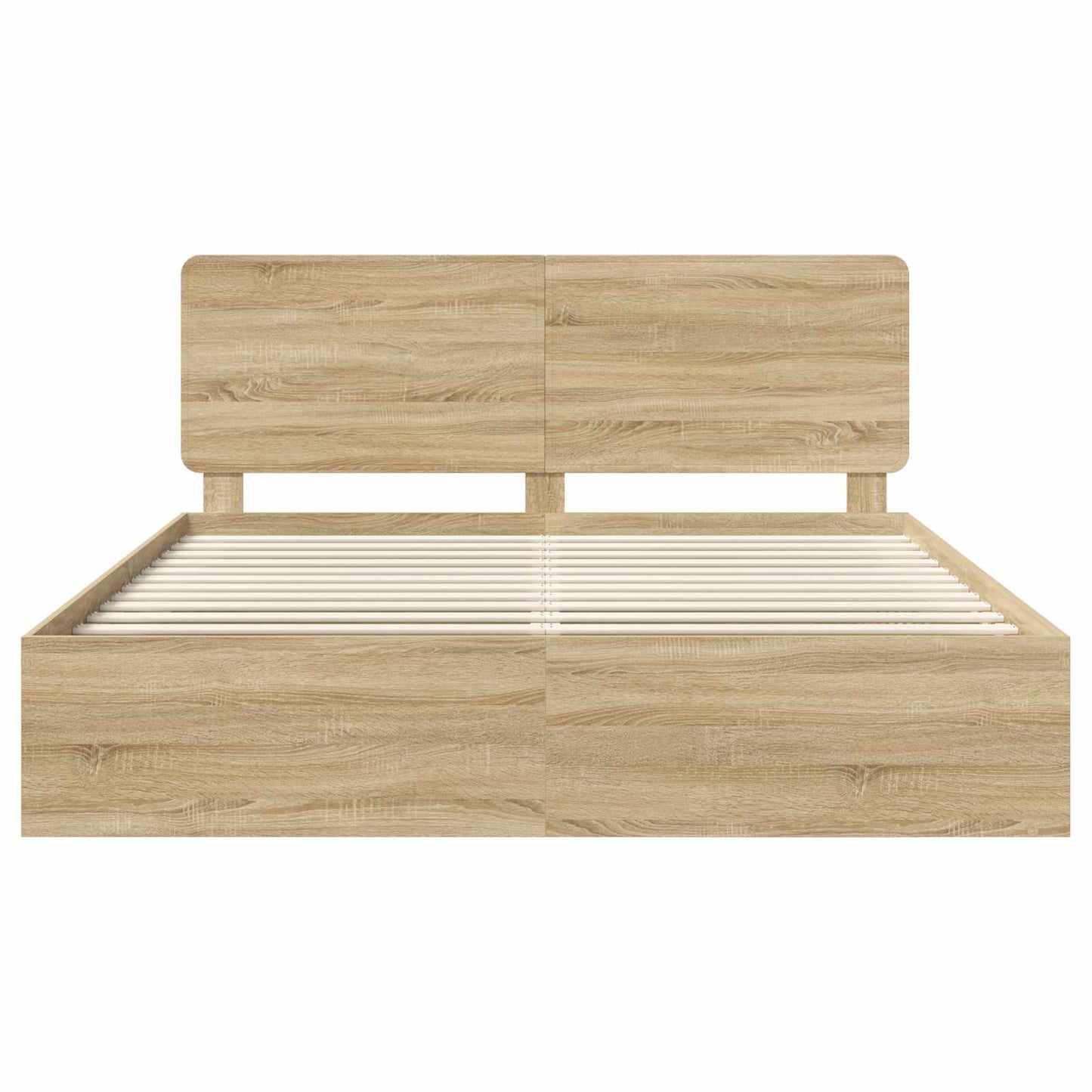 Bed Frame with Headboard Sonoma 180 x 200 cm Solid Pine Wood