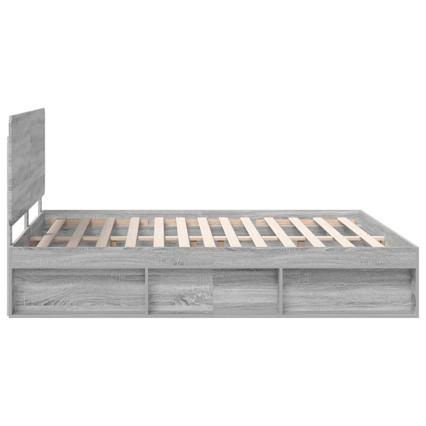 Bed Frame Grey Sonoma 180 x 200 cm Solid Pine Wood