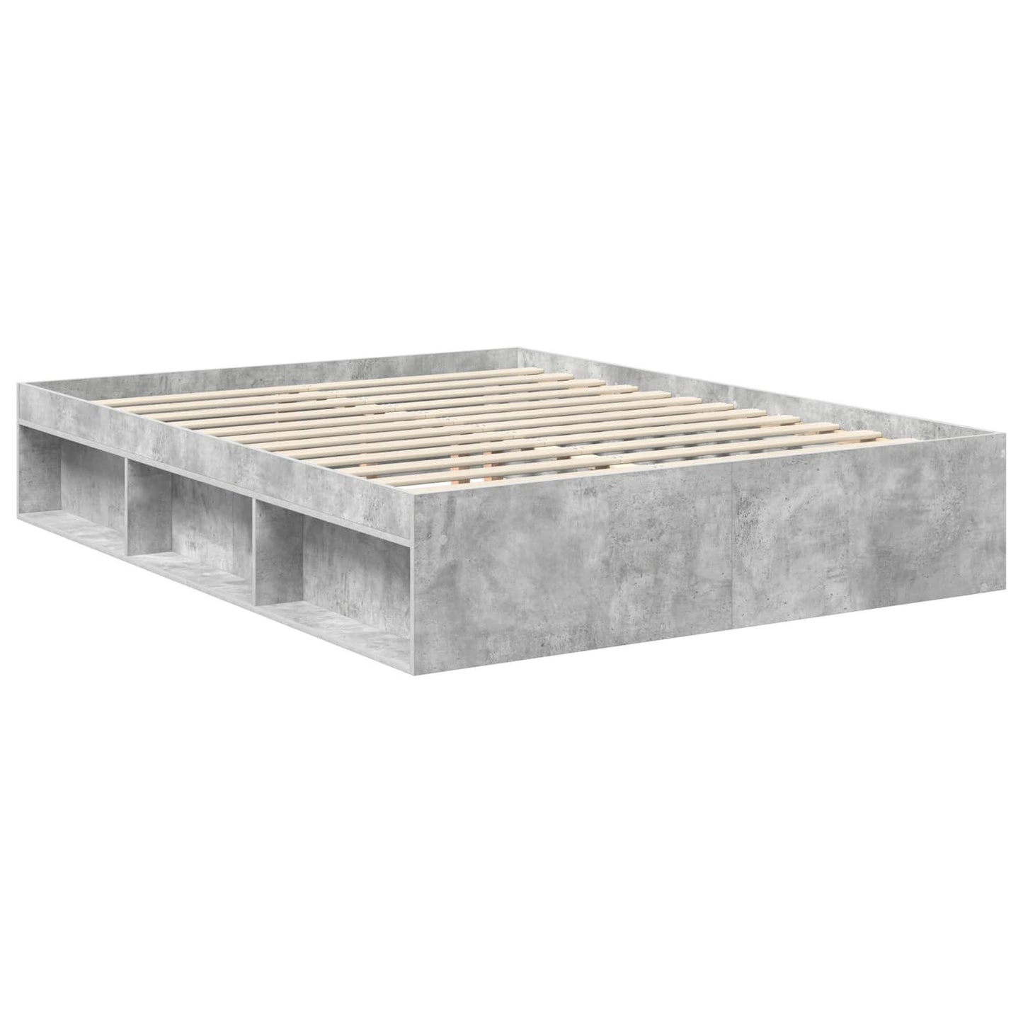 Bed Frame Concerte Grey 150 x 200 cm Solid Pine Wood