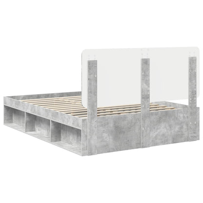Bed Frame Concerte Grey 150 x 200 cm Solid Pine Wood