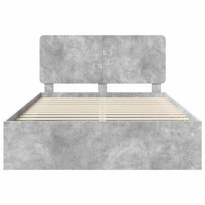 Bed Frame Concerte Grey 150 x 200 cm Solid Pine Wood