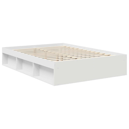 Bed Frame with Headboard White 140 x 200 cm Solid Pine Wood