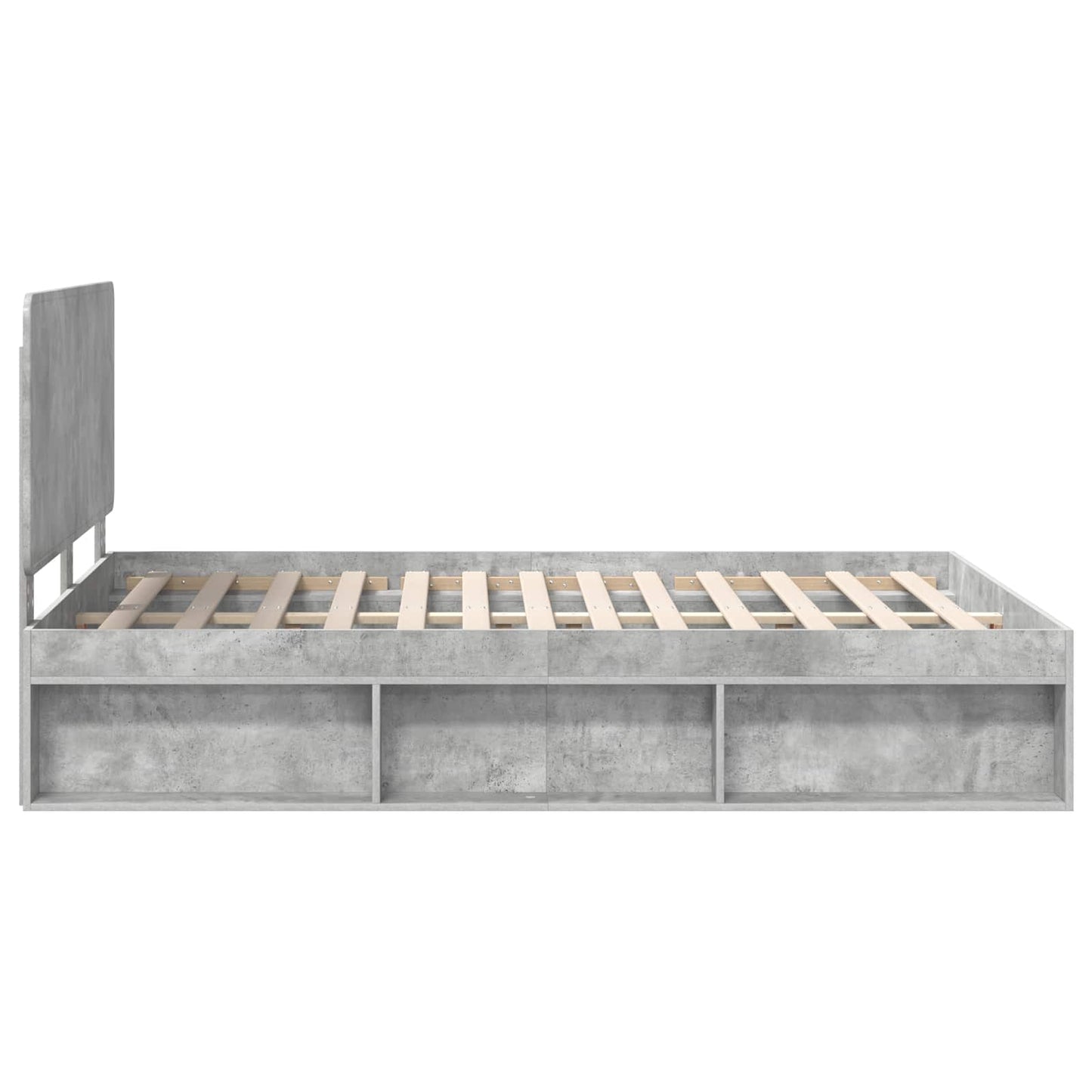 Bed Frame with Headboard Concerte 140 x 200 cm Solid Pine Wood