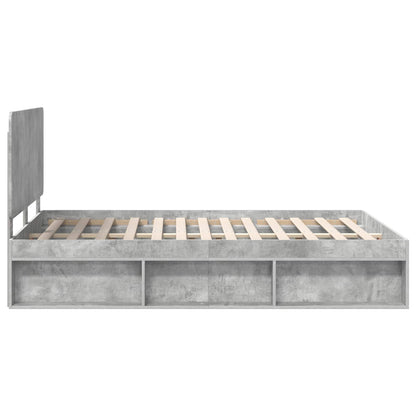 Bed Frame with Headboard Concerte 140 x 200 cm Solid Pine Wood