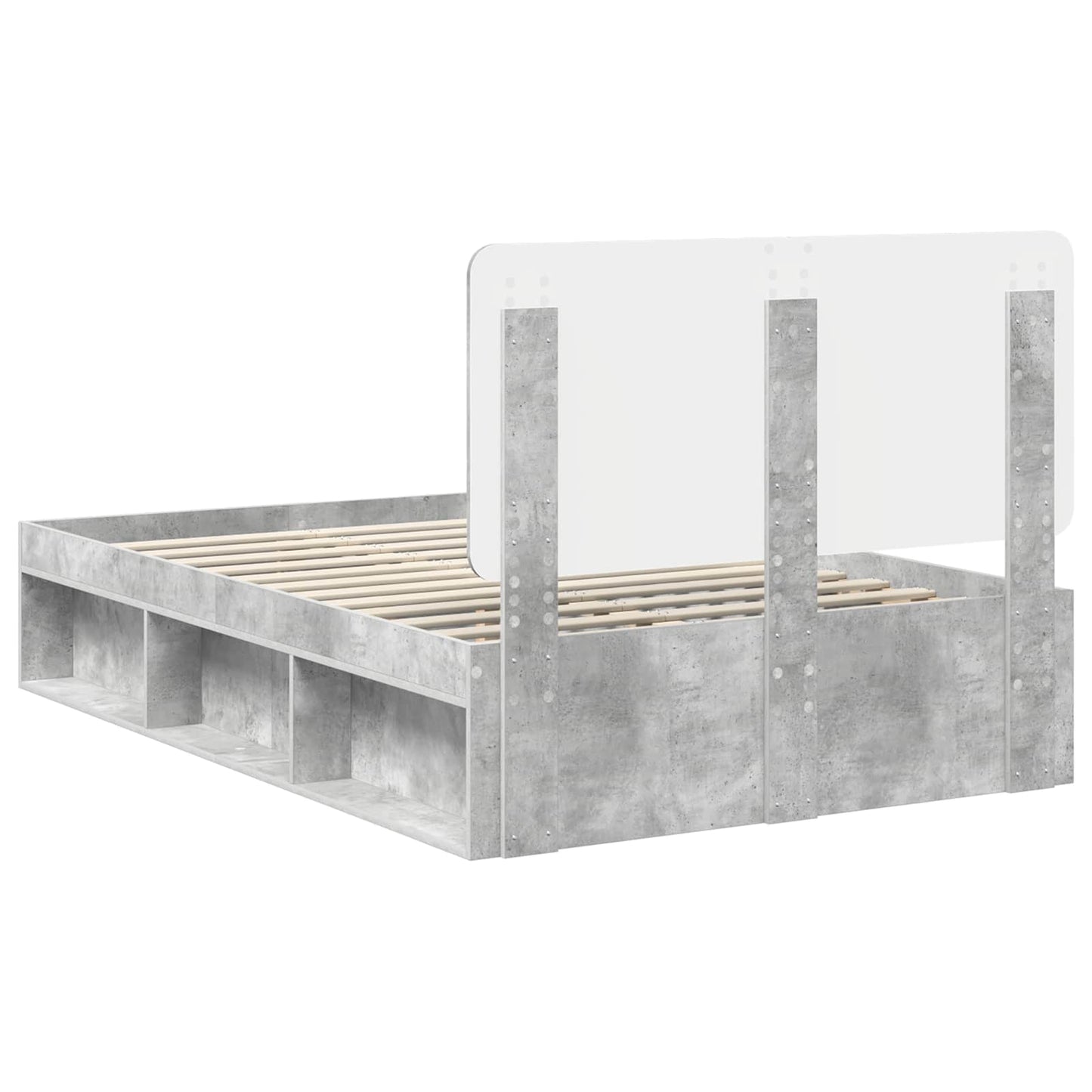 Bed Frame with Headboard Concerte 120 x 200 cm Solid Pine Wood