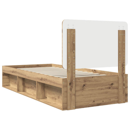Bed Frame Artisian Oak 100 x 200 cm Solid Pine Wood