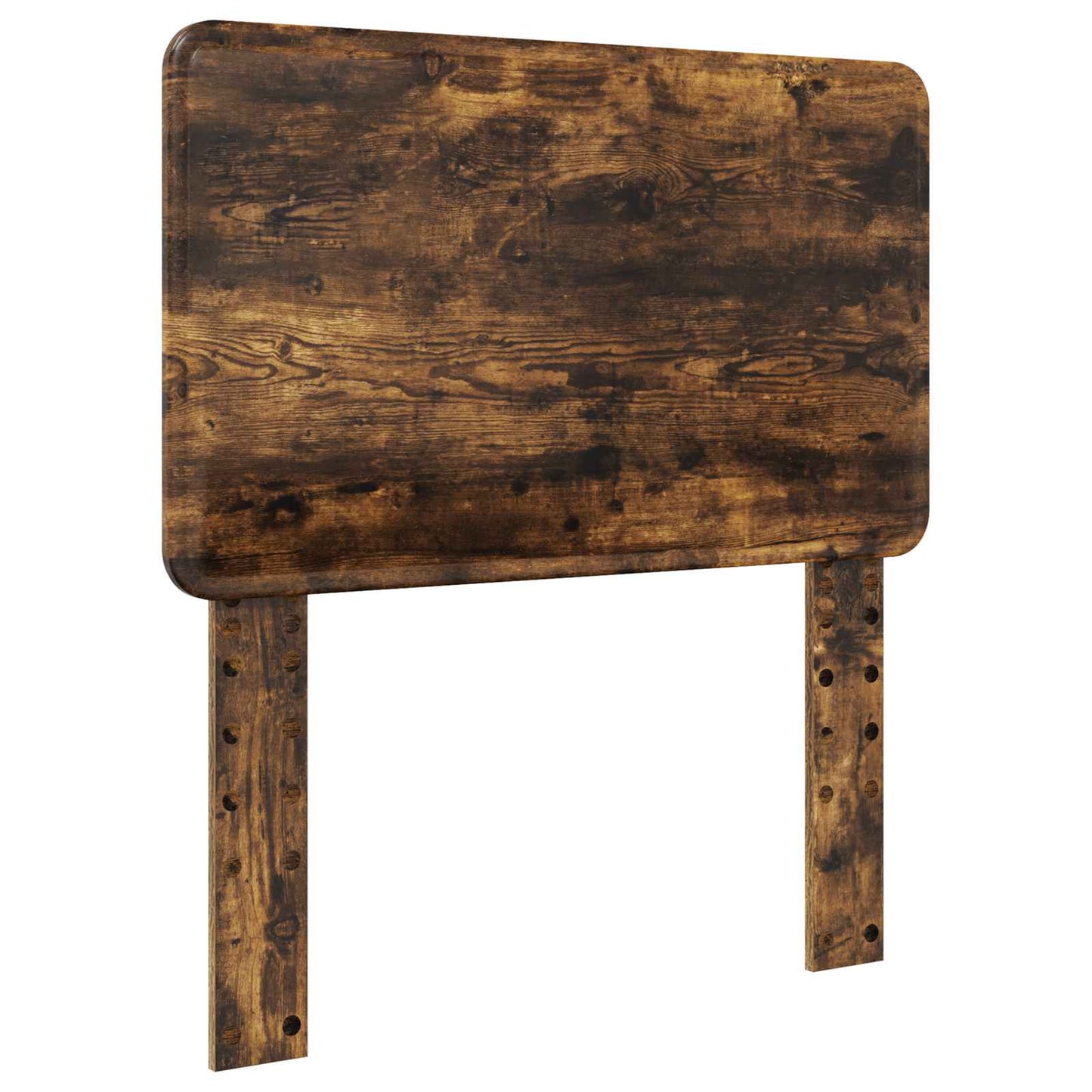 Bed Frame with Headboard Smoked Oak 90 x 200 cm Solid Pine Wood