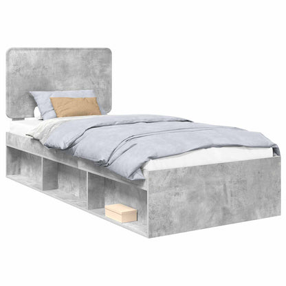 Bed Frame Concerte Grey 90 x 190 cm Solid Pine Wood