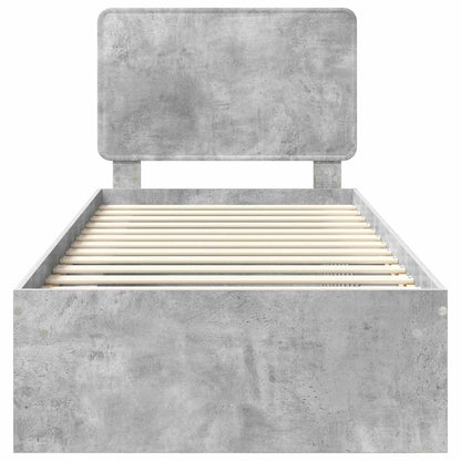 Bed Frame Concerte Grey 90 x 190 cm Solid Pine Wood